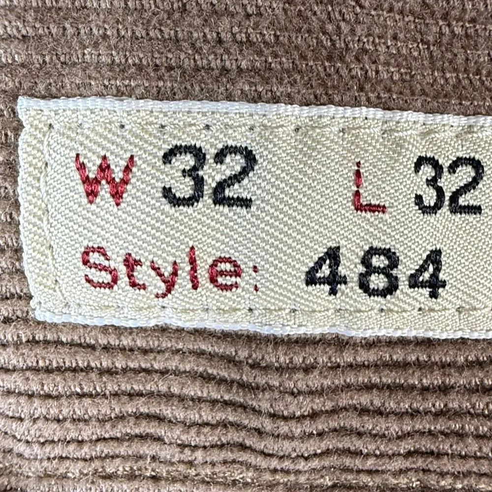 J‎ Crew 484 Corduroy Pants Mens Size 32x32 Brown Tapered Leg Performance Stretch